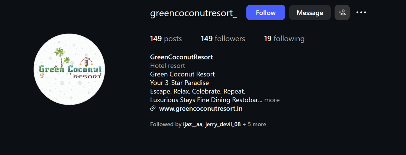 Green Coconut Resort profile screenshot